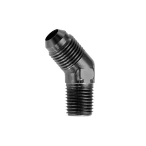 Redhorse Performance Fitting -10 45 degree male adapter to -06 (3/8″) NPT male – black