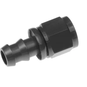 Redhorse Performance Fitting -06 straight AN/JIC hose end push lock – black