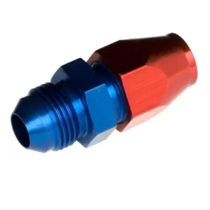Redhorse Performance Fitting -08 to 1/2″ hard line AN aluminum hose end – red&blue