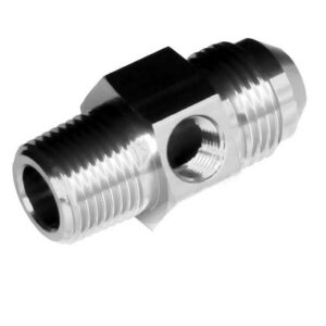 Redhorse Performance Fitting -08 male AN/JIC to -06 (3/8″) NPT male with 1/8″ NPT hex – clear