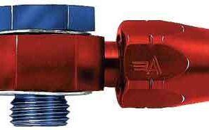 AEROQUIP Fitting Fitting, Hose End, Banjo, Straight, 6 AN Hose to 9/16-24 in Banjo, Aluminum, Blue / Red Anodized, Each
