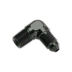 Engine Works ALUM ELBOW Fitting 06AN 1/4in Black