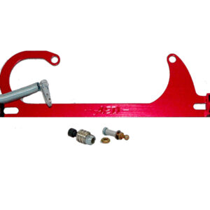 ADVANCED ENGINE DESIGN Throttle Cable Bracket, Carb Mount, Return Spring, Aluminum, Red Anodized, GM Cable, Square Bore, Kit
