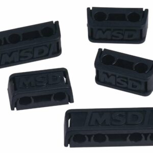 MSD Spark Plug Wire Loom, Pro-Clamp, Floating, Clamp Style, Plastic, Black, Set of 6