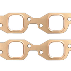 SCE Gasket Exhaust Manifold / Header Gasket, Pro Copper, 1.875 in Stock Square Port, Copper, Big Block Chevy, Pair