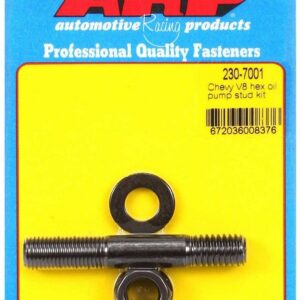 ARP Oil Pump Stud, Hex Nuts, Chromoly, Black Oxide, Small Block Chevy