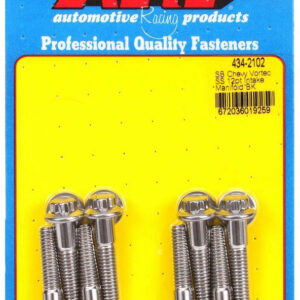 ARP Intake Manifold Bolt Kit, 12 Point Head, Stainless, Polished, Small Block Chevy, Kit