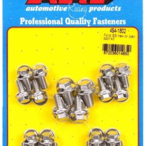 ARP Oil Pan Bolt Kit, Hex Head, Stainless, Polished, Ford Cleveland / Modified / Small Block, Kit