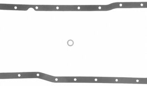 Fel-Pro Oil Pan Gasket, 0.094 in Thick, Multi-Piece, Rubber Coated Fiber, Small Block Ford