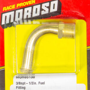 MOROSO Fitting, Adapter, 90 Degree, 3/8 in NPT Male to 1/2 in Hose Barb, Brass