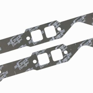 Mr. Gasket Exhaust Manifold / Header Gasket, Ultra-Seal, 1.250 x 1.300 in Square Port, Steel Core Laminate, Small Block Chevy, Pair