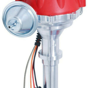 MSD Distributor, Pro-Billet, Ready-To-Run, Magnetic Pickup, Vacuum Advance, HEI Style Terminal, Red, Chevy V8