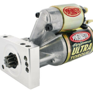 POWERMASTER Starter, Ultra Torque, 4.4:1 Gear Reduction, Natural, 153 / 168 Tooth, Straight Bolt, Chevy V8