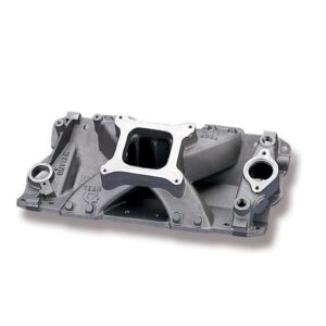 WEIAND Intake Manifold, Team G, Square Bore, Single Plane, Aluminum, Natural, Small Block Chevy