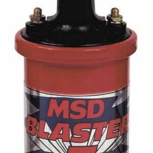 MSD Ignition Coil, Blaster 3, Canister, Oil Filled, 0.700 ohm, Male HEI, 45000V, Red, MSD Ignitions