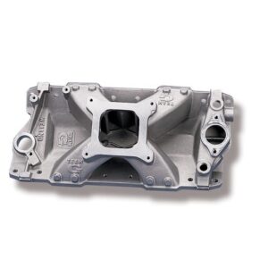 WEIAND  Intake Manifold, Team G, Square Bore, Single Plane, Aluminum, Natural, Small Block Chevy