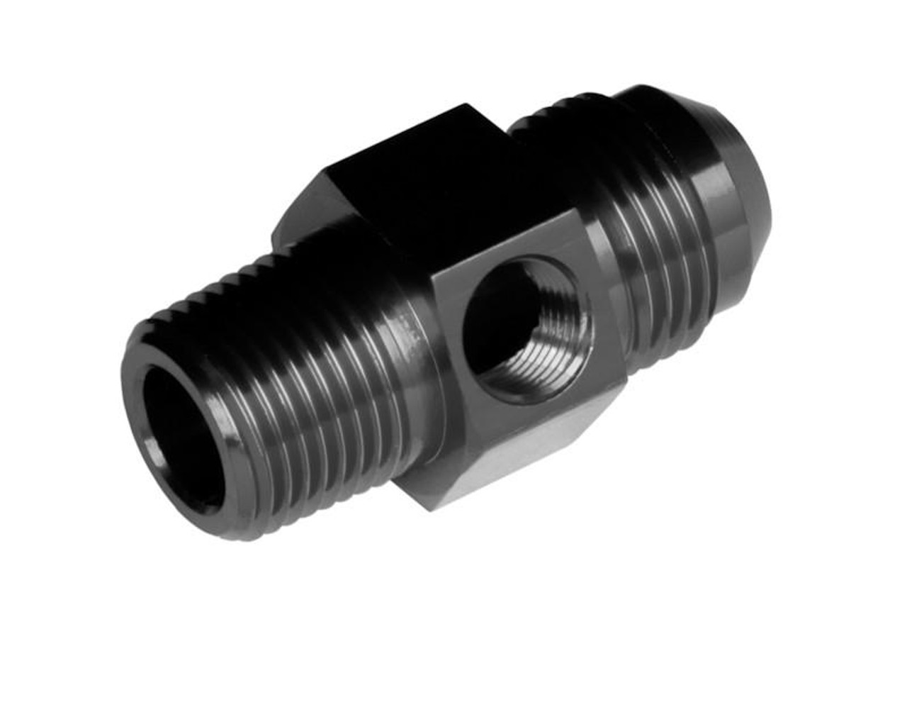 Redhorse Performance -08 Male AN to -04 (1/4″) NPT Male with 1/8″ NPT hex – Black