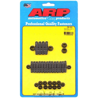 ARP Oil Pan Stud, 12 Point Nuts, 2-Piece Cork Gasket, Chromoly, Black Oxide, Small Block Chevy, Kit