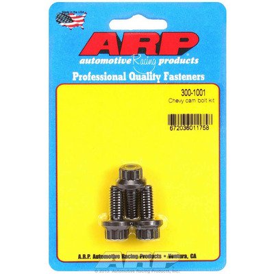 ARP Camshaft Gear Bolt Kit, Pro Series, 5/16-18 in Thread, 0.750 in Long, 12 Point Head, Chromoly, Black Oxide, Chevy V8, Set of 3