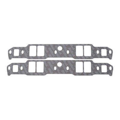 Edelbrock Intake Manifold Gasket, 0.06 in Thick, 1.31 x 2.02 in Rectangular Port, Composite, Victor JR 23 Degree Heads, Small Block Chevy, Pair