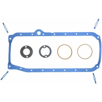 Oil Pan Gasket, 1-Piece, Plastic Core Silicone Rubber, Small Block Chevy, Kit