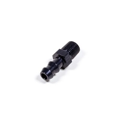 FRAGOLA Fitting, Adapter, Straight, 1/4 in NPT Male to 3/8 in Hose Barb, Aluminum, Black Anodized, Each