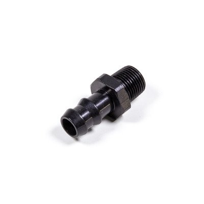 FRAGOLA Fitting, Adapter, Straight, 3/8 in NPT Male to 1/2 in Hose Barb, Aluminum, Black Anodized, Each