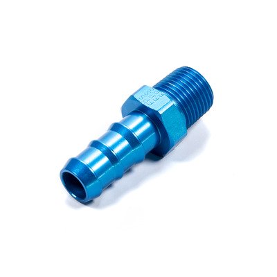 FRAGOLA Fitting, Adapter, Straight, 3/4 in NPT Male to 3/4 in Hose Barb, Aluminum, Blue Anodized, Each