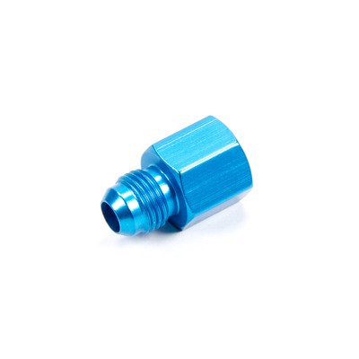 FRAGOLA Fitting, Adapter, Straight, 16 mm x 1.50 Female O-Ring to 6 AN Male, Aluminum, Blue Anodized, Each