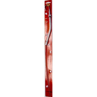 Engine Oil Dipstick, Solid Tube, Block Mount, 19 in Long, Steel, Chrome, Small Block Chevy