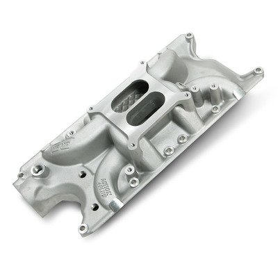 WEIAND Intake Manifold, Street Warrior, Square Bore, Dual Plane, Aluminum, Natural, Small Block Ford, Each