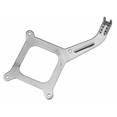 TRANS-DAPT Throttle Cable Bracket, 1/8 in Thick, Steel, Chrome, Morse Cables, Holley Carburetors, Each