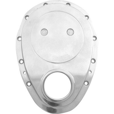 ALLSTAR PERFORMANCE Timing Cover, 1-Piece, Aluminum, Polished, Small Block Chevy, Each