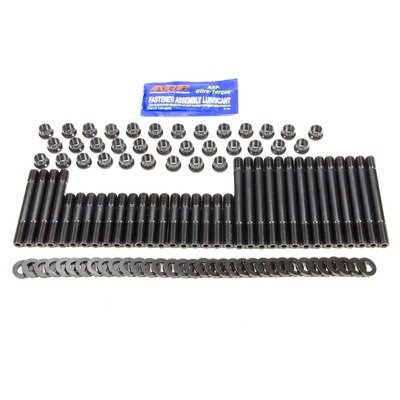 ARP Cylinder Head Stud Kit, 12 Point Nuts, Chromoly, Black Oxide, OEM / Aftermarket Head, Small Block Chevy, Kit