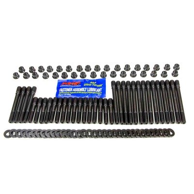 ARP Cylinder Head Stud Kit, 12 Point Nuts, Chromoly, Black Oxide, Aftermarket Head, Small Block Chevy, Kit