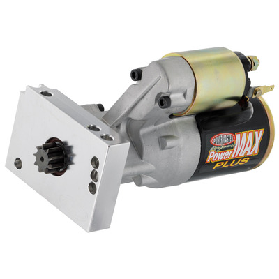 POWERMASTER Starter, PowerMAX Plus, 3.75:1 Gear Reduction, Natural, 153 / 168 Tooth Flywheel, Hitachi-Style, Straight Bolt, Chevy V8, Each