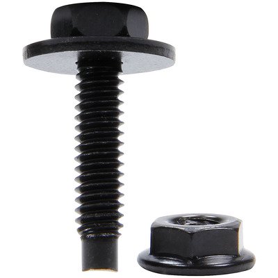 ALLSTAR PERFORMANCE Body Bolt Kit, 1/4-20 in Thread, 1.125 in Long, Hex Head, Bolts / Nuts / Washers, Steel, Black Oxide, Set of 10
