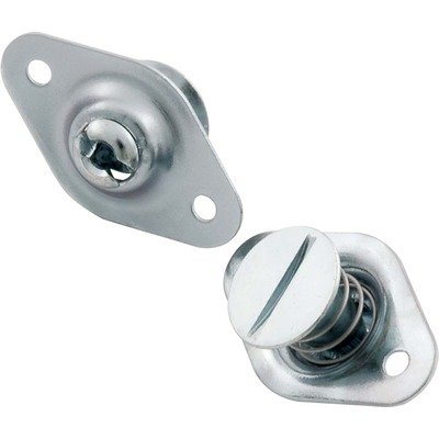 ALLSTAR PERFORMANCE Quick Turn Fastener, Self Ejecting, Flush Head, Slotted, 5/16 x 0.450 in Body, Steel, Zinc Oxide, Set of 10