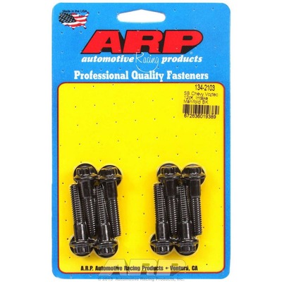 ARP intake Manifold Bolt Kit, 12 Point Head, Washers Included, Chromoly, Black Oxide, Small Block Chevy, Set of 8