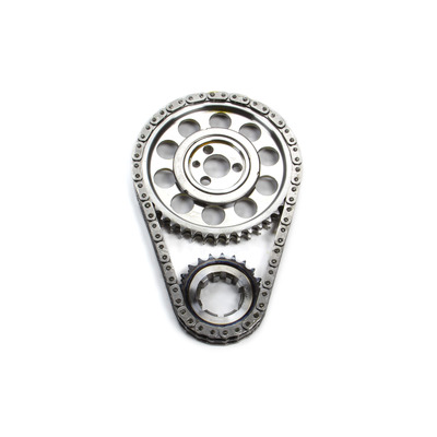 ROLLMASTER-ROMAC Timing Chain Set, Red Series, Double Roller, Keyway Adjustable, Needle Bearing, Billet Steel, Small Block Chevy, Kit