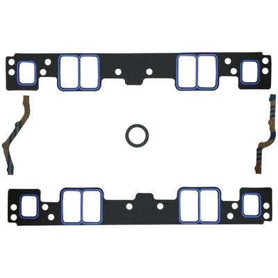 FEL-PRO Intake Manifold Gasket, 0.12 in Thick, 1.3 x 2.31 in Rectangular Port, Composite, Small Block Chevy, Kit